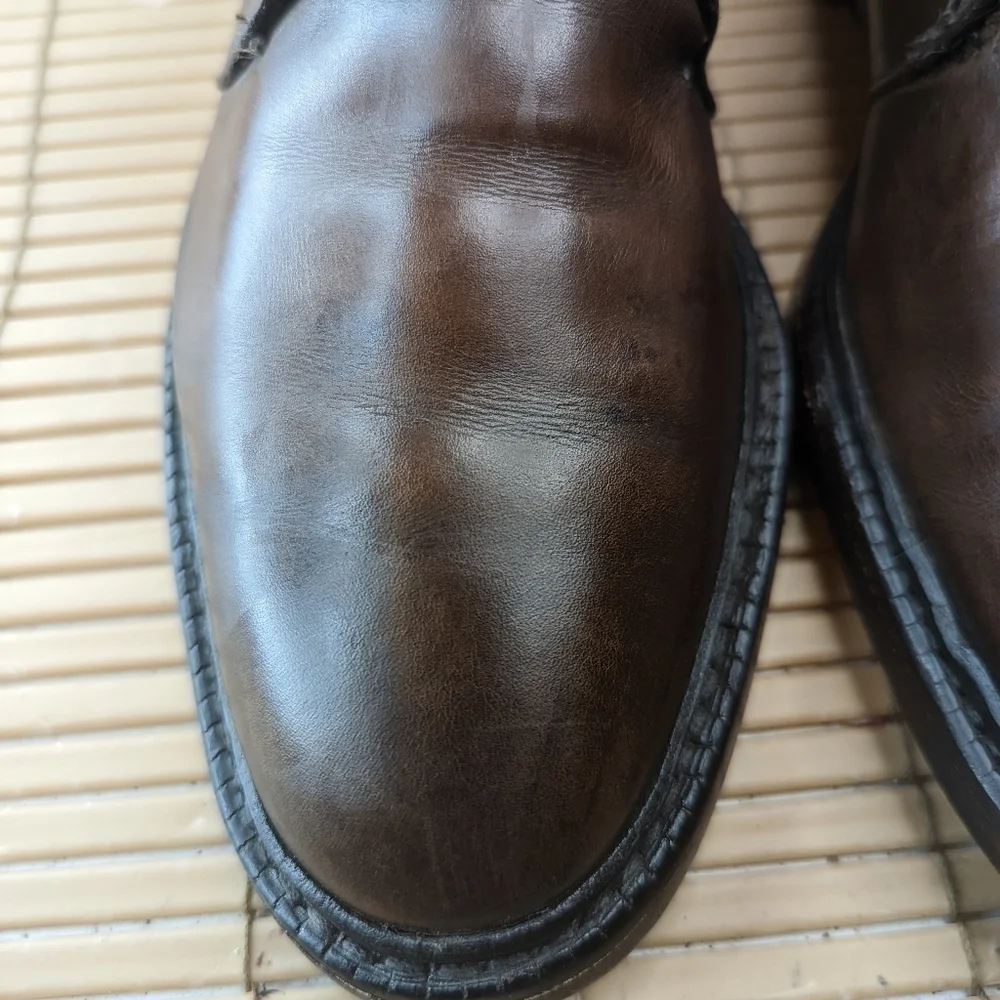 Allen Edmonds Norwich Men’s Single Monk Strap Brown Leather Size 9D. 114.4pm